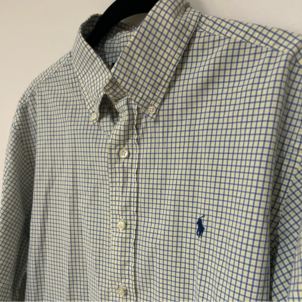 Ralph Lauren Yellow and Blue Plaid Shirt